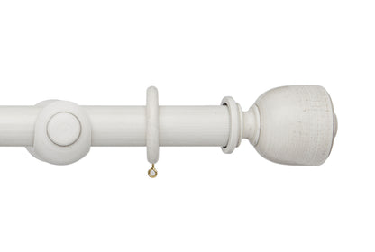 Hallis Origins Tulip Urn 45mm Wooden Curtain Pole - Chalk Stone