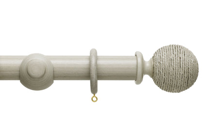 Hallis Origins Twine 45mm Wooden Curtain Pole - Flint Grey