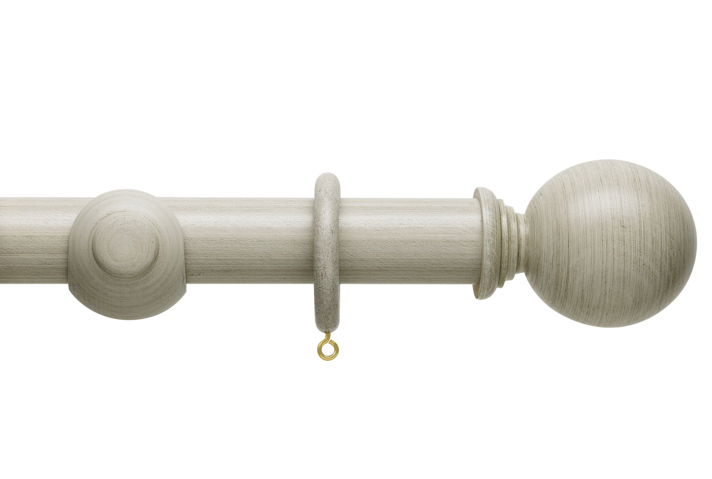 Hallis Origins Ball 45mm Wooden Curtain Pole - Flint Grey