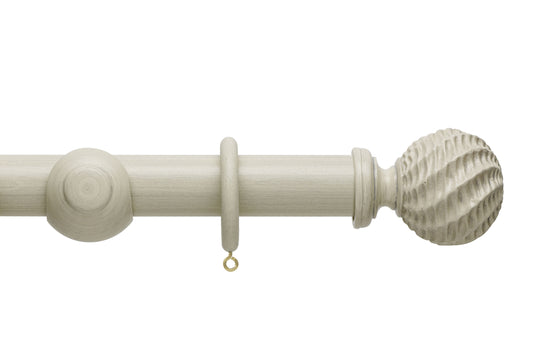 Hallis Origins Ammonite 45mm Wooden Curtain Pole - Limestone