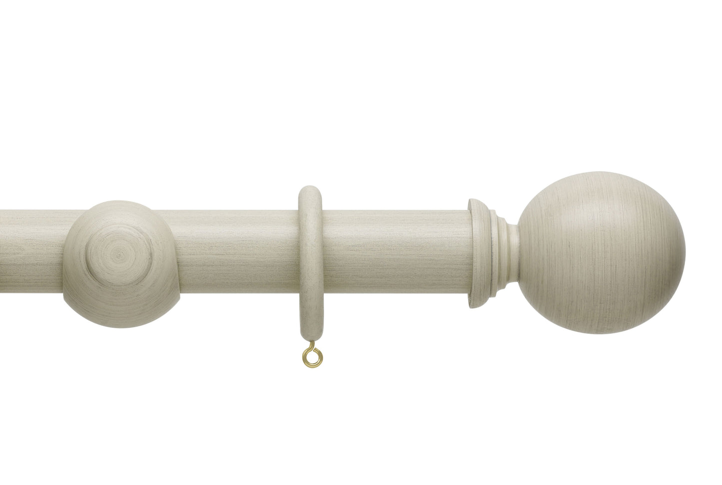 Hallis Origins Ball 45mm Wooden Curtain Pole - Limestone