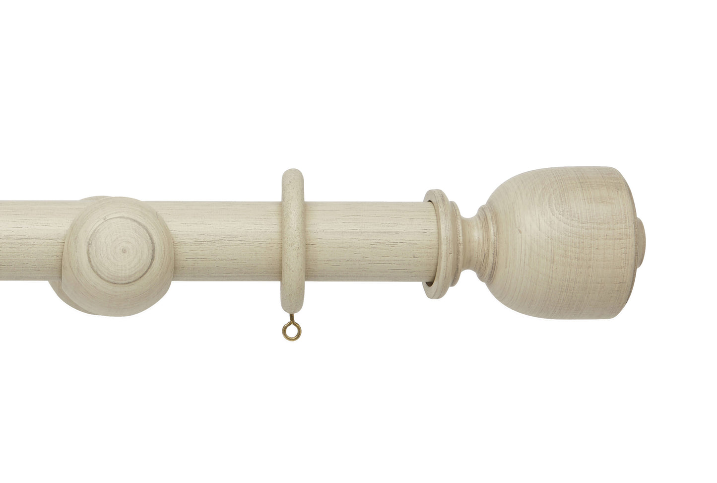 Hallis Origins Tulip Urn 45mm Wooden Curtain Pole - Limestone