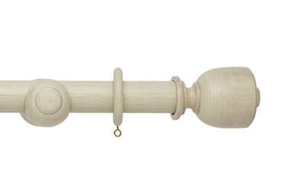Hallis Origins Tulip Urn 45mm Wooden Curtain Pole - Limestone