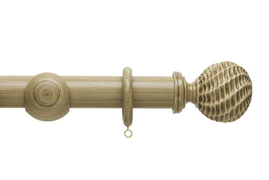 Hallis Origins Ammonite 45mm Wooden Curtain Pole - Shale