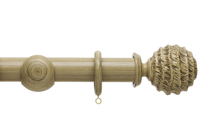 Hallis Origins Fossil Ball 45mm Wooden Curtain Pole - Shale