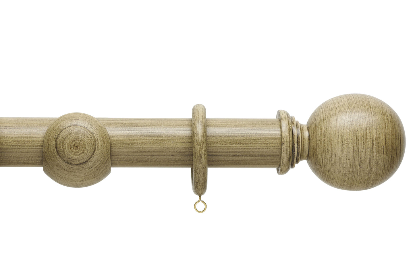 Hallis Origins Ball 45mm Wooden Curtain Pole - Shale