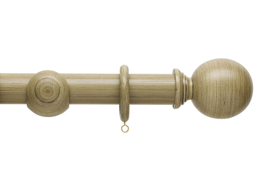 Hallis Origins Ball 45mm Wooden Curtain Pole - Shale