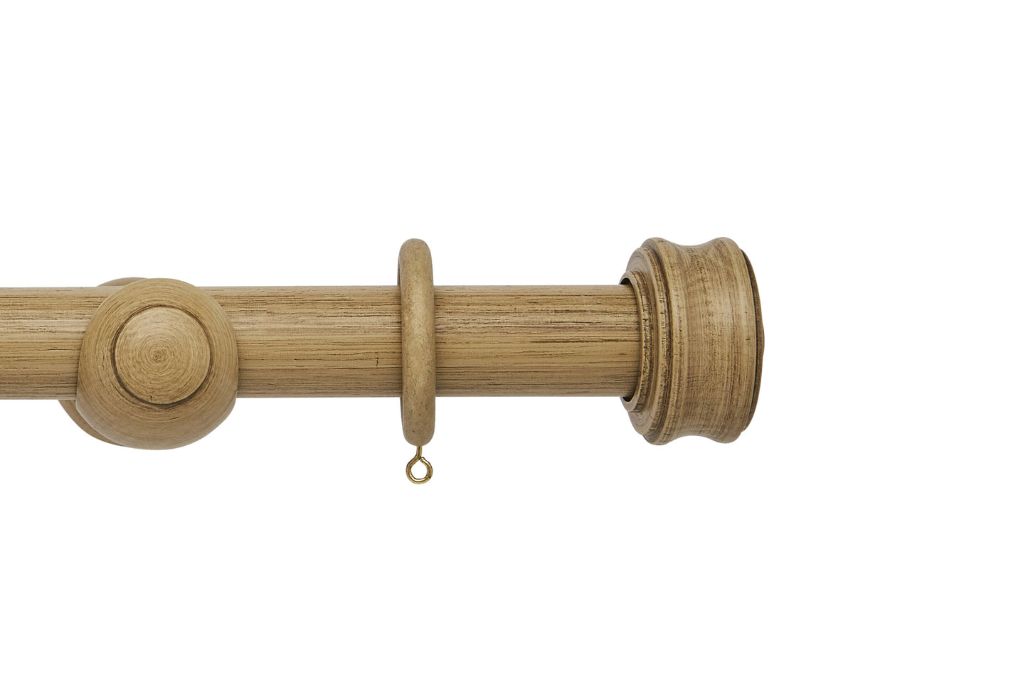 Hallis Origins Disc 45mm Wooden Curtain Pole - Shale