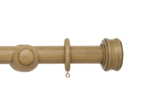 Hallis Origins Disc 45mm Wooden Curtain Pole - Shale