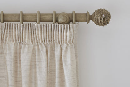 Hallis Origins Fossil Ball 45mm Wooden Curtain Pole - Millstone Grey