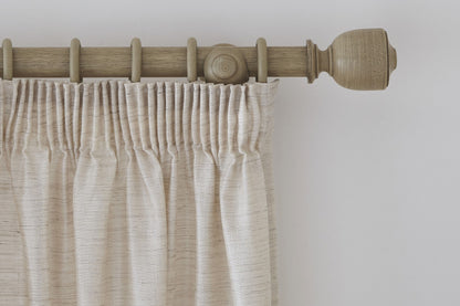 Hallis Origins Tulip Urn 35mm Wooden Curtain Pole - Millstone Grey