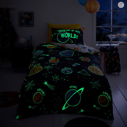 Outer Space Duvet Cover Set by Bedlam in Black - Duvet Cover Set - Bedlam
