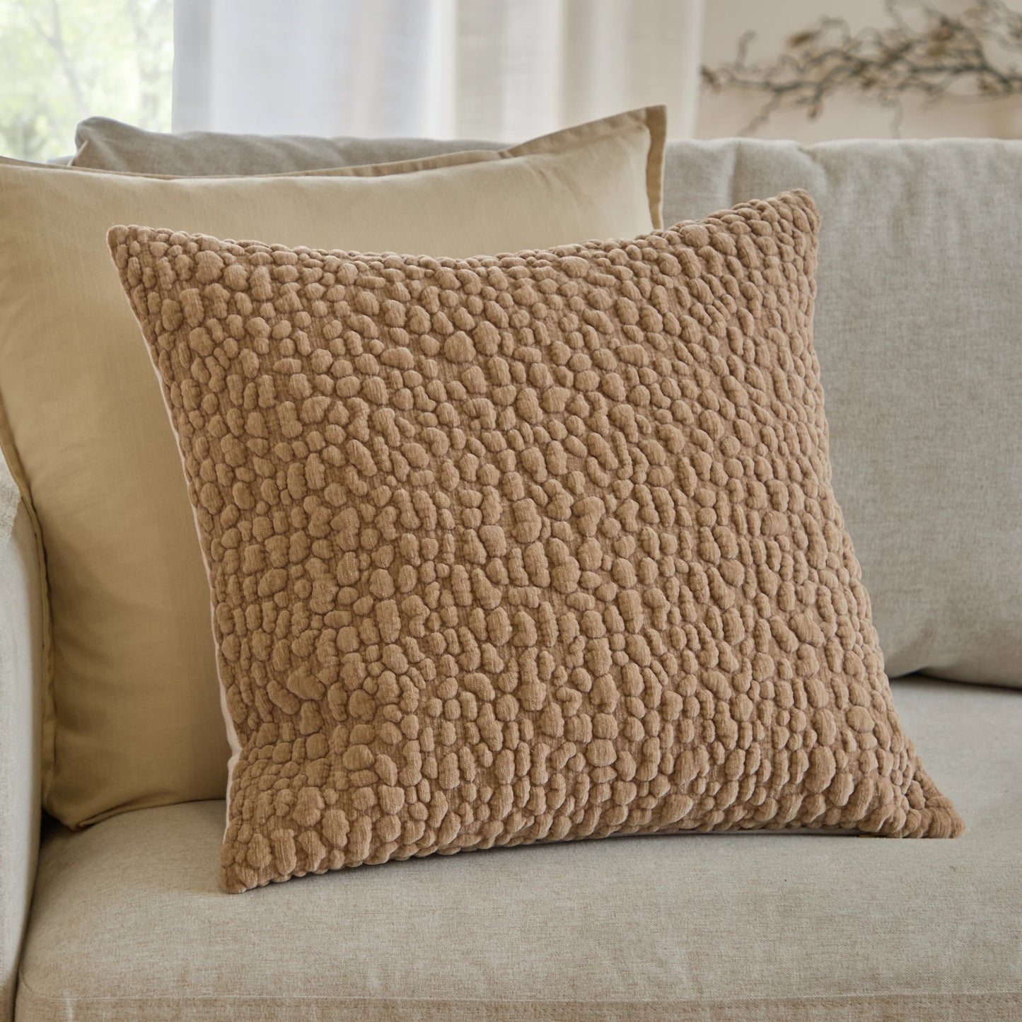 Yard Pebble Cushion - Stone