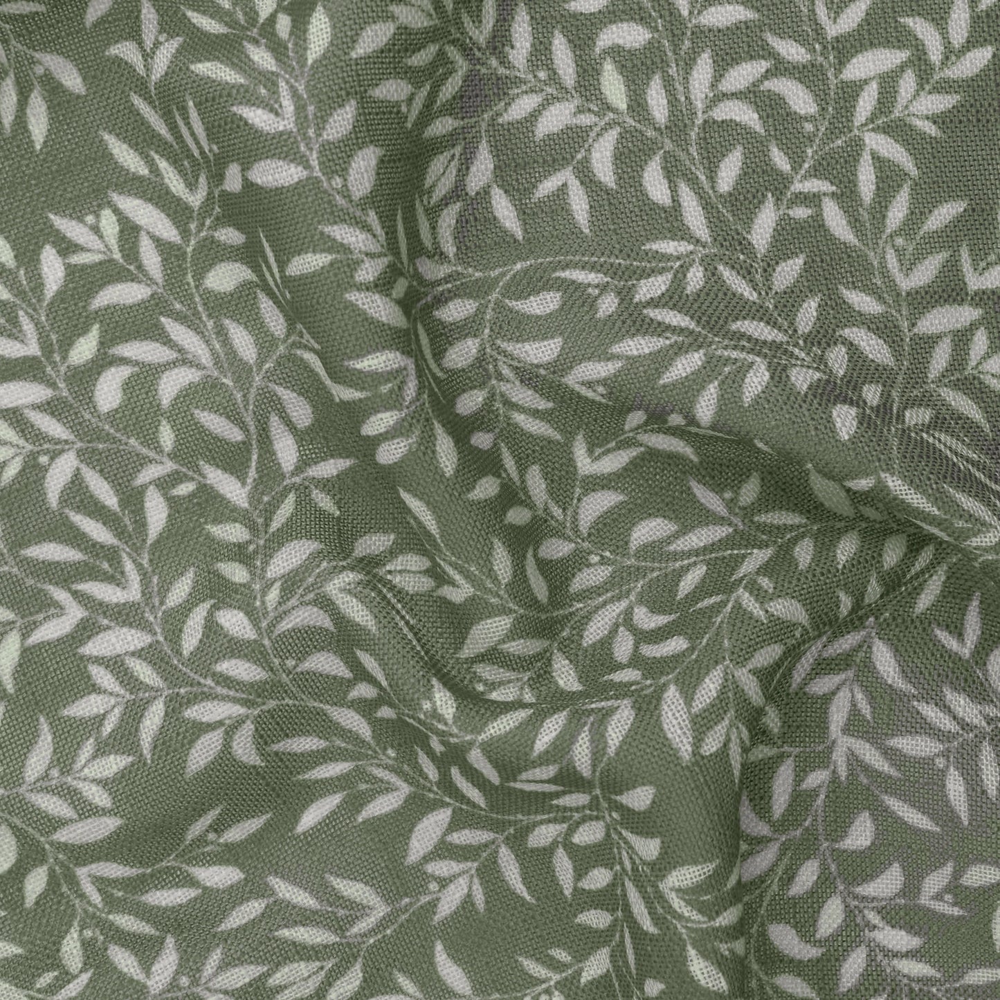 Yard Perrie Leaf Tab Top Voile Panel - Forest