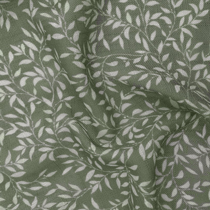 Yard Perrie Leaf Tab Top Voile Panel - Forest