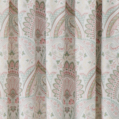Palais Pair of Pencil Pleat Curtains With Tie-Backs by Dreams & Drapes Design in Green - Pair of Pencil Pleat Curtains With Tie-Backs - Dreams & Drapes Design