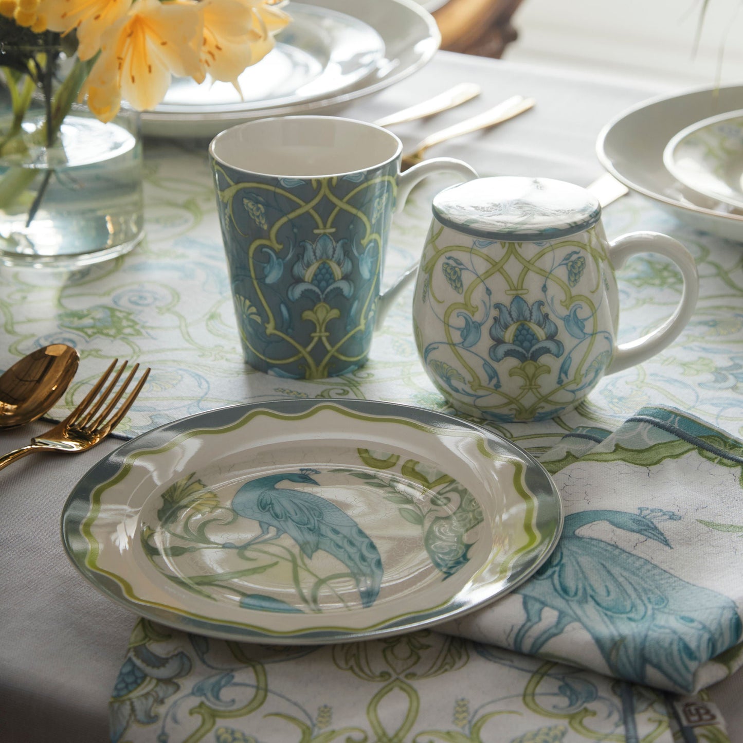 Laurence Llewelyn-Bowen Palm Court Side Plate (4 Pack) - Multi