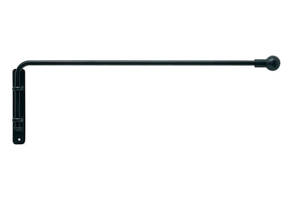 Hallis Artisan Mini Cannon 12mm Wrought Iron Metal Portiere Rod - Black