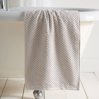 Popcorn Check Towels in Natural - Towels - Dreams & Drapes