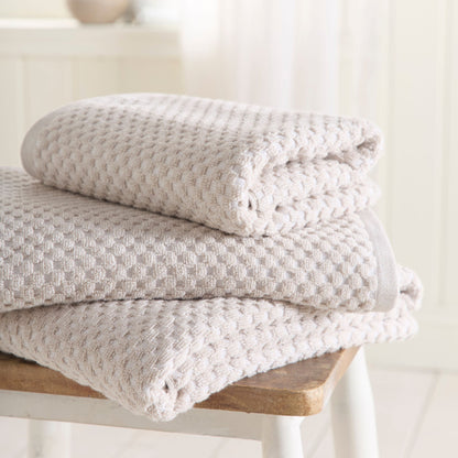 Popcorn Check Towels in Natural - Towels - Dreams & Drapes