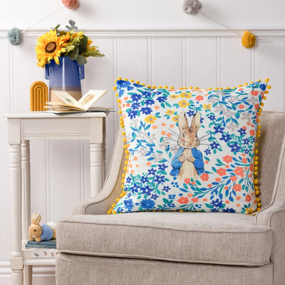 Peter Rabbit™ Florelli Cushion - Cobalt