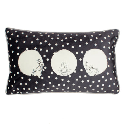 Peter Rabbit™ Spot Me Cushion - Charcoal