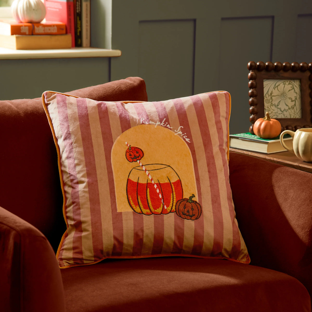 Furn Pumpkin Spice Cushion - Orange