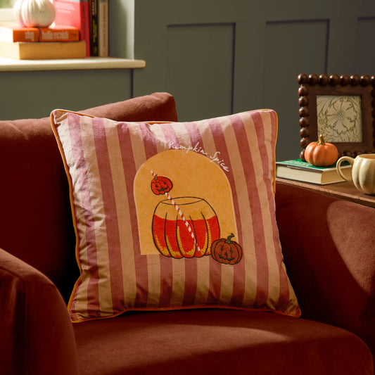 Furn Pumpkin Spice Cushion - Orange