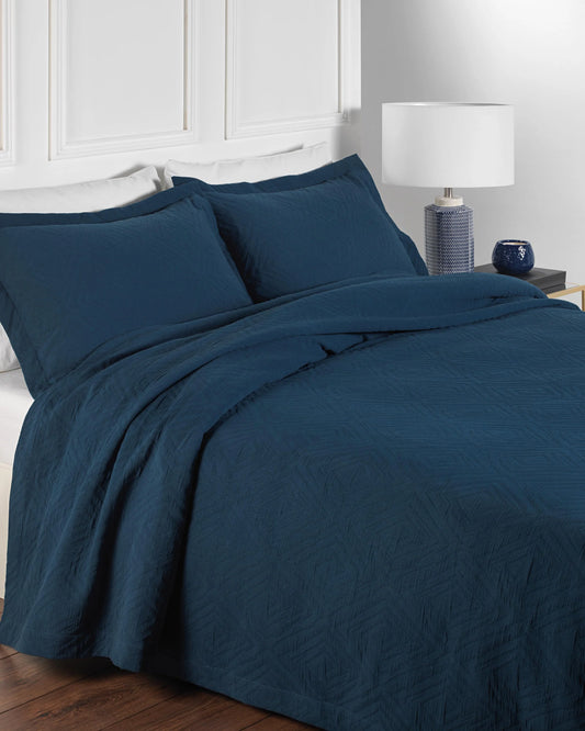 Design Port Padstow Bedspread - Denim