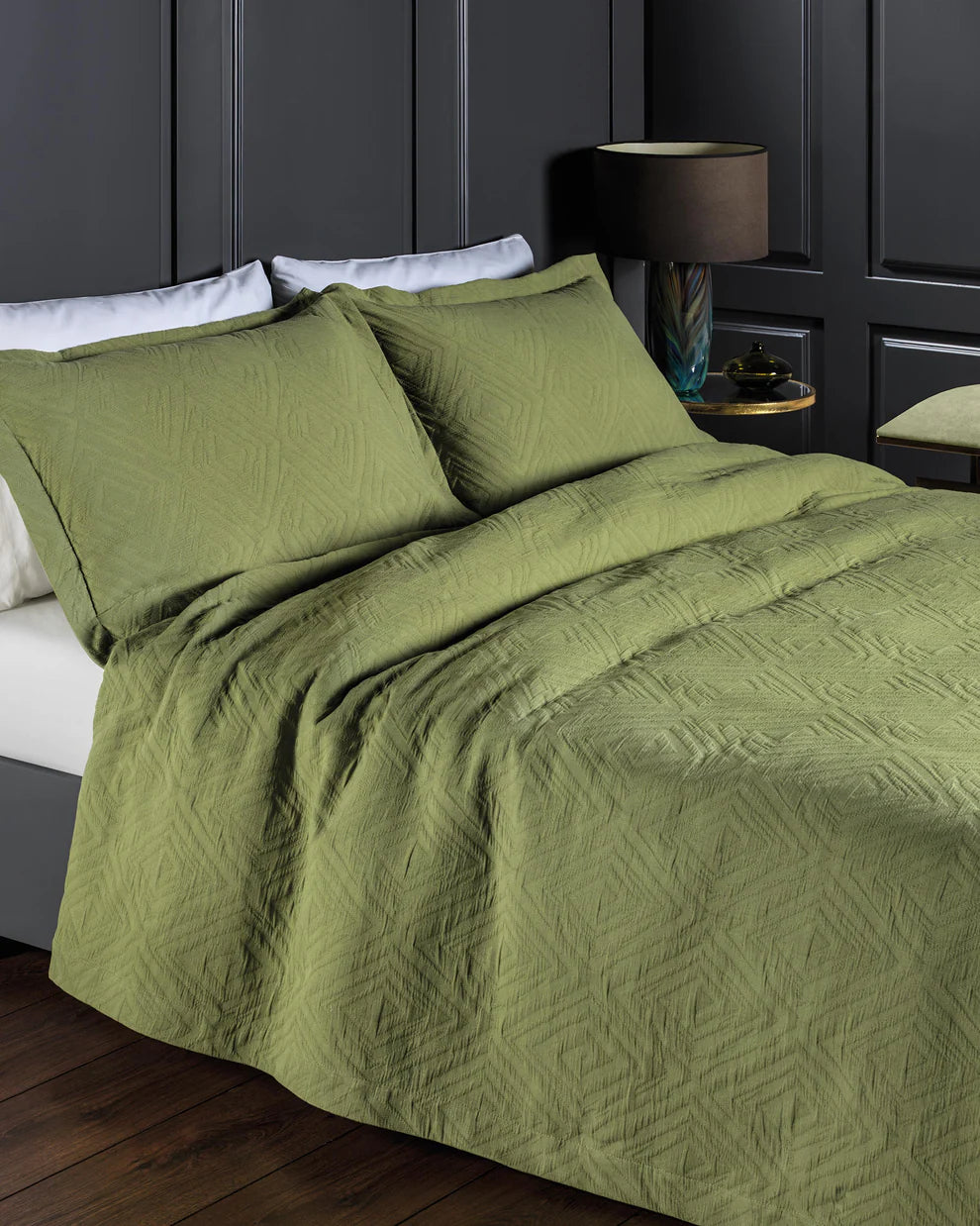 Design Port Padstow Bedspread - Olive