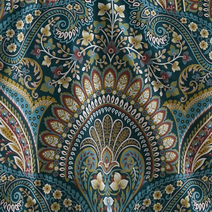 Palais Duvet Cover Set by Dreams & Drapes Design in Teal - Duvet Cover Set - Dreams & Drapes Design