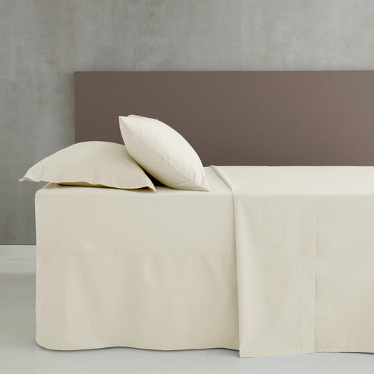 Catherine Lansfield Easy Iron Percale Fitted Sheet - Cream