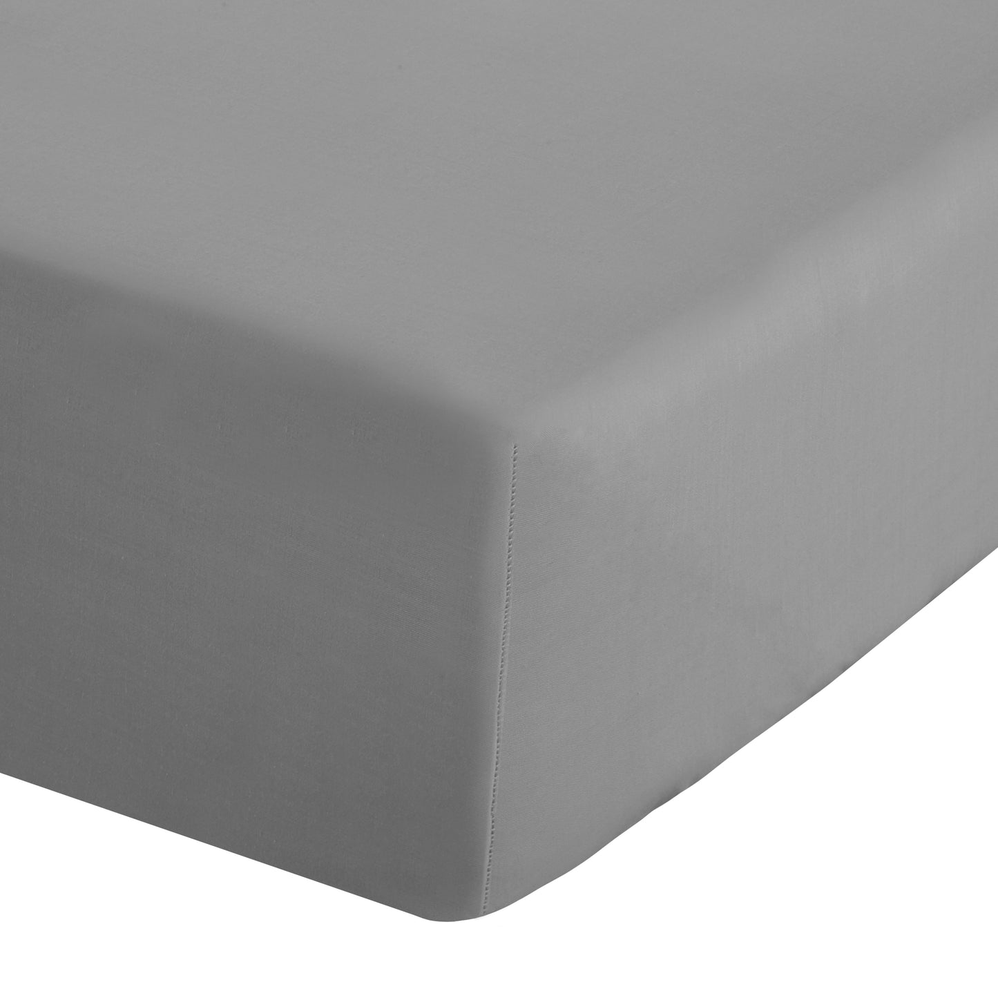 Catherine Lansfield Easy Iron Percale Fitted Sheet - Grey