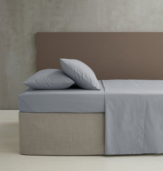 Catherine Lansfield Easy Iron Percale Fitted Sheet - Grey