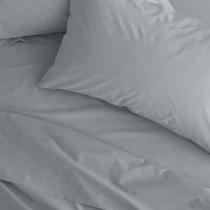 Catherine Lansfield Easy Iron Percale Fitted Sheet - Grey