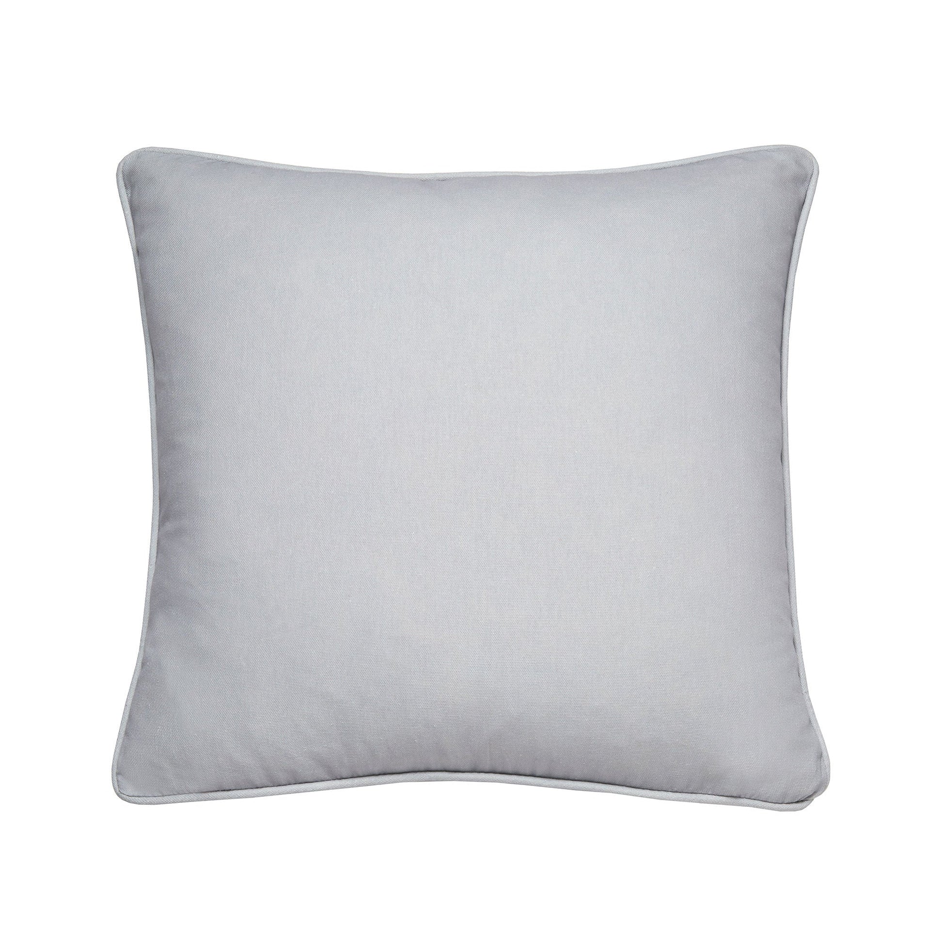 Plain Dye Cushion by Fusion in Silver 43 x 43cm - Cushion - Fusion