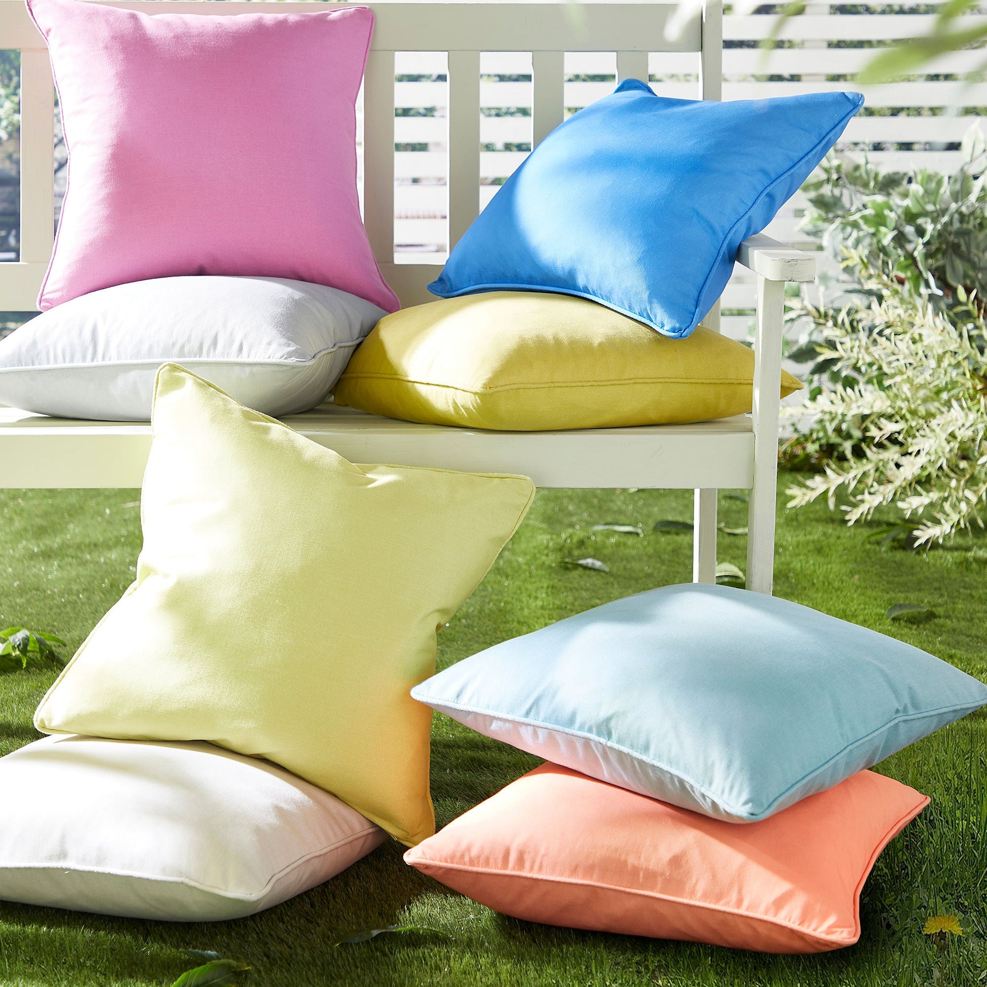 Plain Dye Cushion by Fusion in Silver 43 x 43cm - Cushion - Fusion