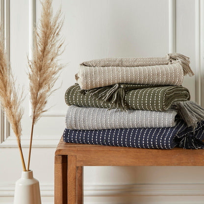 Quinn Throw by Drift Home in Natural 130 x 180cm - Throw - Drift Home