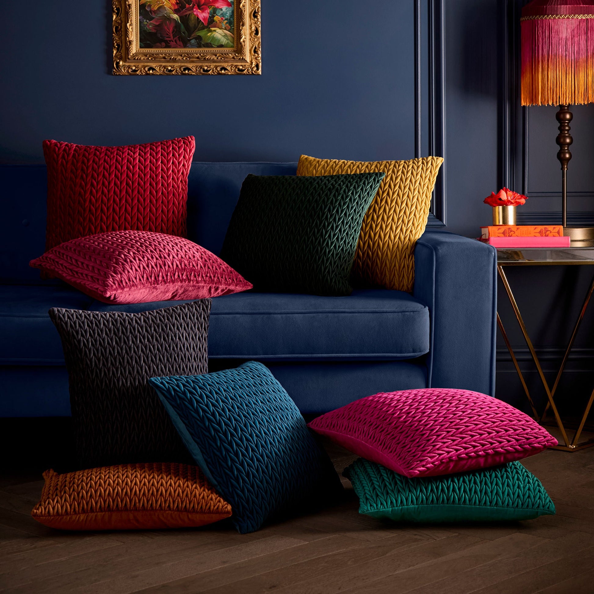 Amory Cushion by Laurence Llewelyn-Bowen in Jade 43 x 43cm - Cushion - Laurence Llewelyn-Bowen