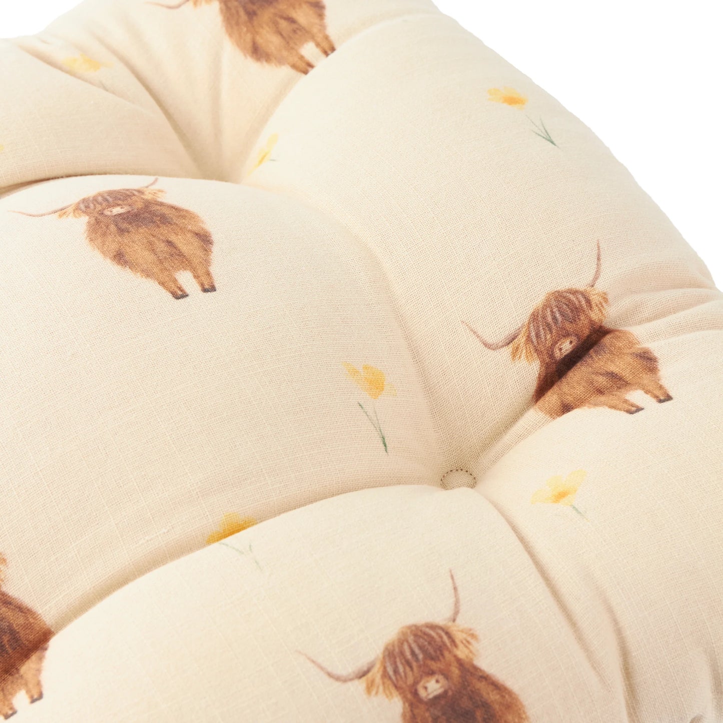 Wylder Ramble Highland Cow Seat Pads (Pair) - Natural