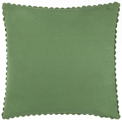 Sanderson Robins Wood Cushion -  Forest/Rust