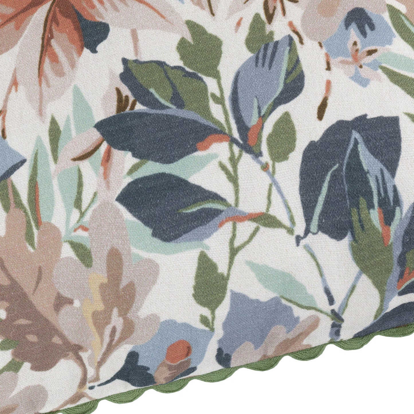 Sanderson Robins Wood Cushion -  Forest/Rust