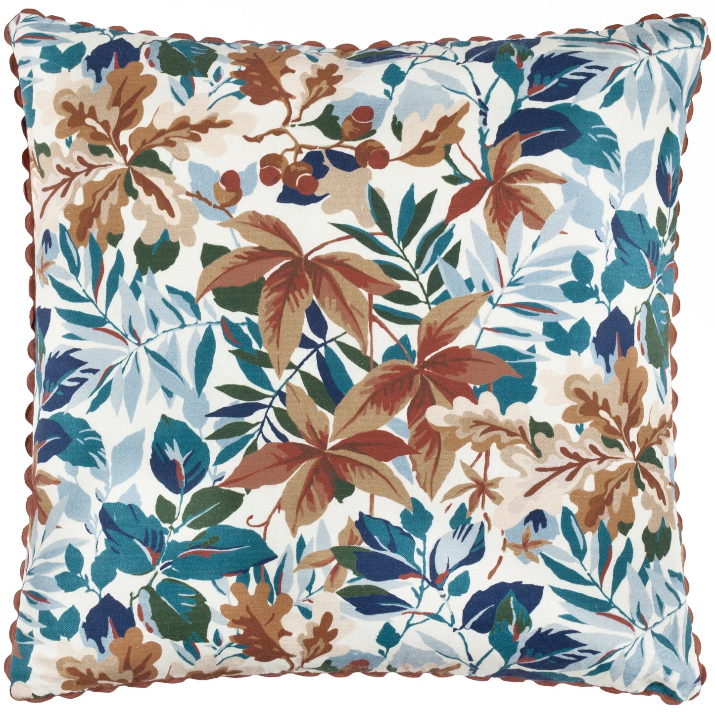 Sanderson Robins Wood Cushion -   Russet/Ink