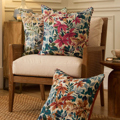 Sanderson Robins Wood Cushion -   Russet/Ink