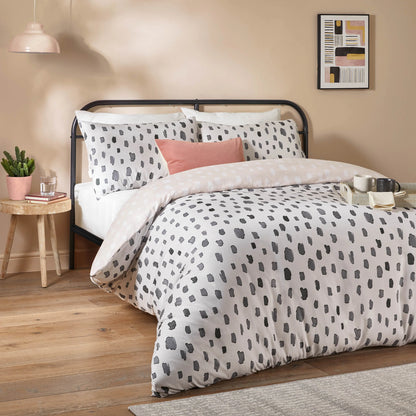 Duvet Day Robi Printed Duvet Cover Set - Linen/Charcoal