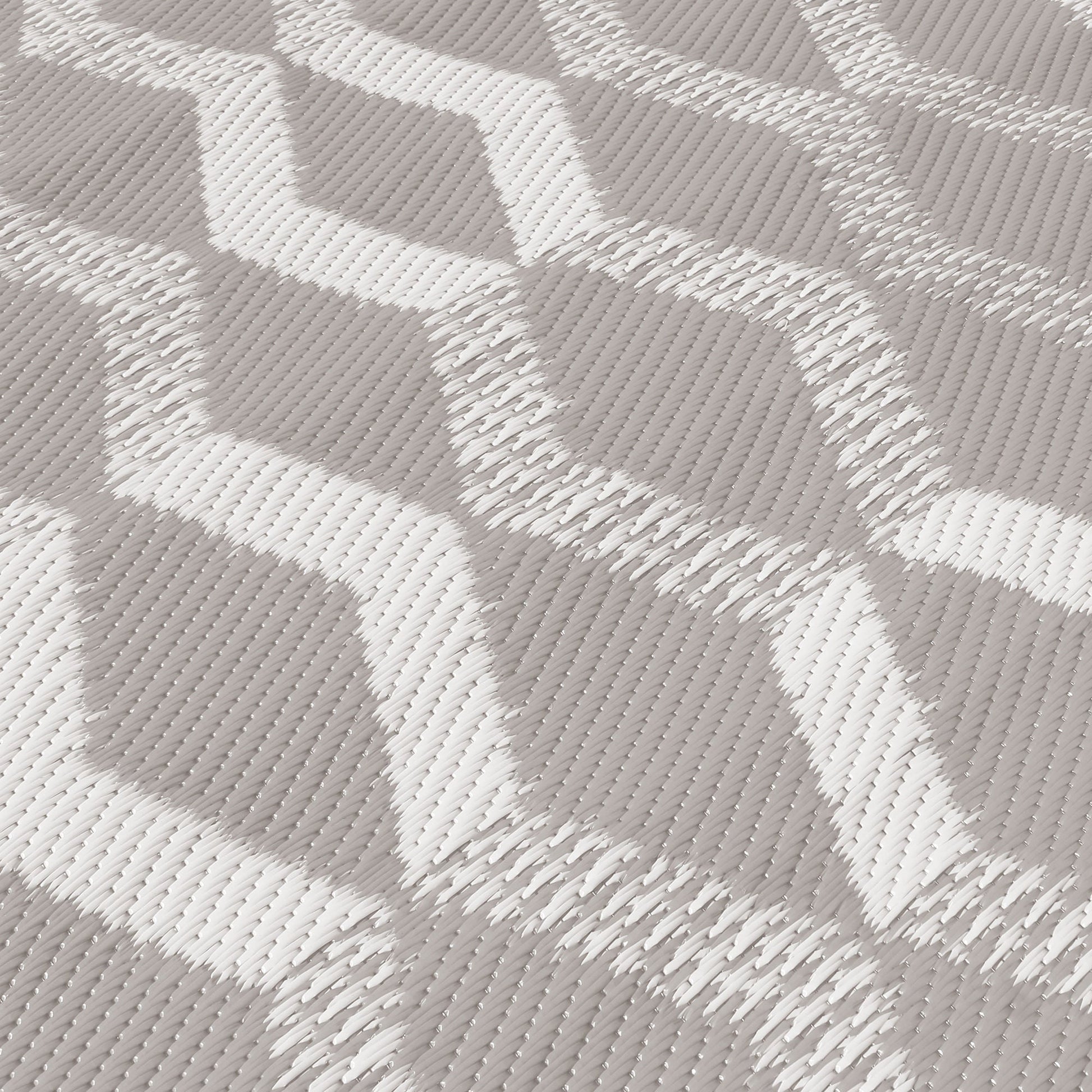 Rico Outdoor Outdoor Rug by Fusion in Grey 120 x 170cm - Outdoor Rug - Fusion