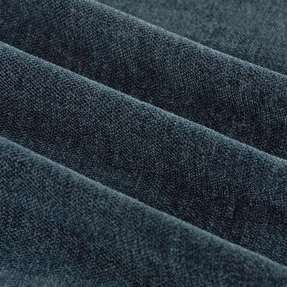 Furn Soft Chenille Blackout Eyelet Curtains - Navy