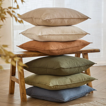 Yard Slub Cotton Cushion - Moss