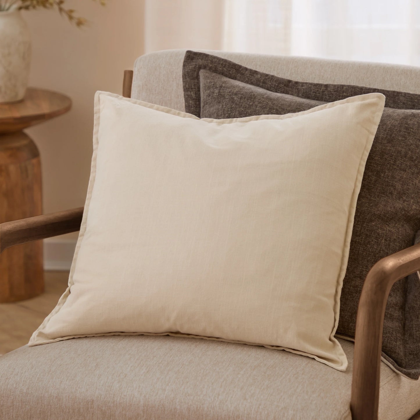 Yard Slub Cotton Cushion - Linen
