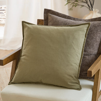 Yard Slub Cotton Cushion - Moss